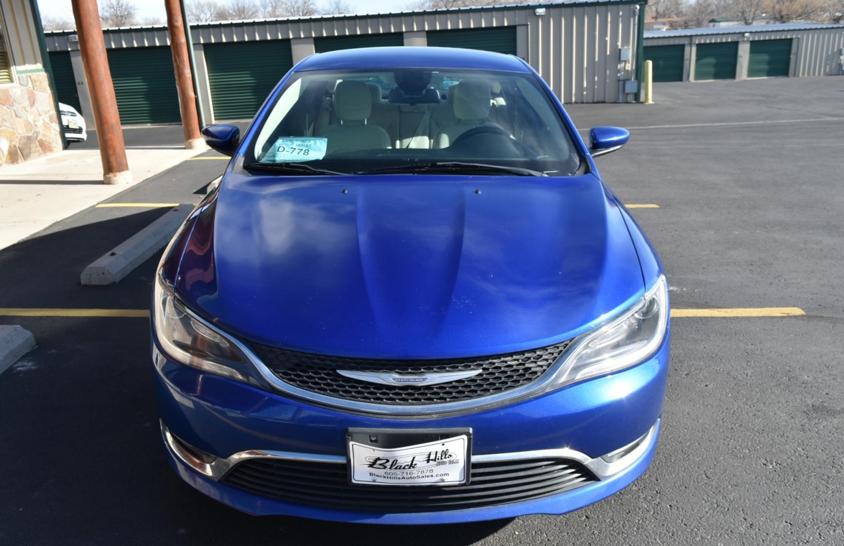 2016 Blue /White Chrysler 200 Limited (1C3CCCAB6GN) with an 2.4L 4 Cyl Multiair engine, 9-Speed Automatic transmission, located at 1600 E Hwy 44, Rapid City, SD, 57703, (605) 716-7878, 44.070232, -103.171410 - Photo#1
